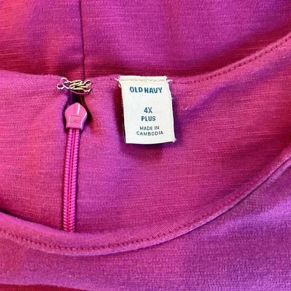 Old Navy Purple Dress Size 4X Plus Summer Cool Flowy In Unused/ Worn Condition. - Picture 7 of 11